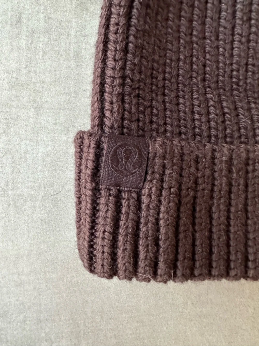 lululemon athletica Ribbed Fold-Over Beanie in Dark Brown